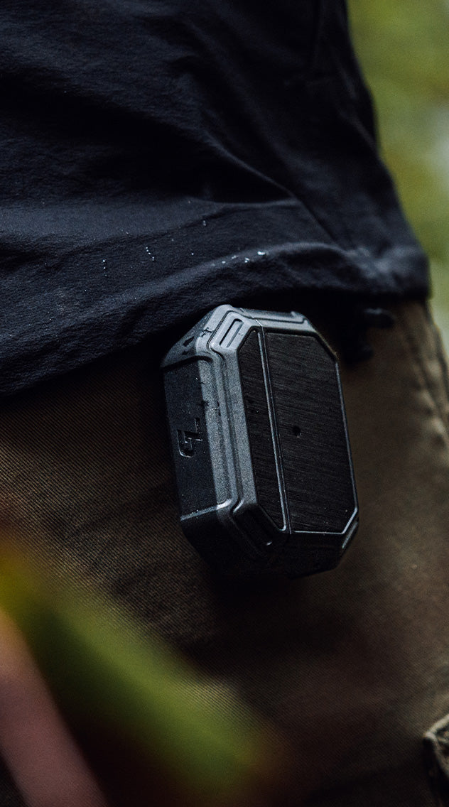 Guy wearing Groove Life best selling AirPods Case