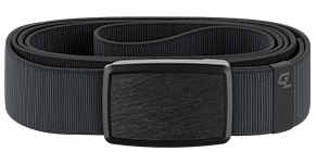 black low profile belt